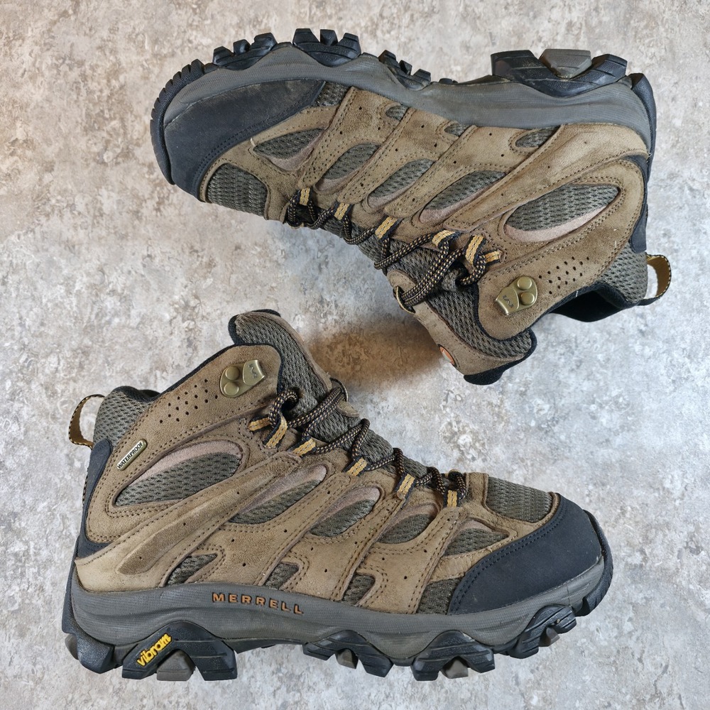 Men's 9 WIDE Merrell Moab 3 Mid Waterproof Hiking Boots J035839W *Read Desc. - Picture 2 of 9